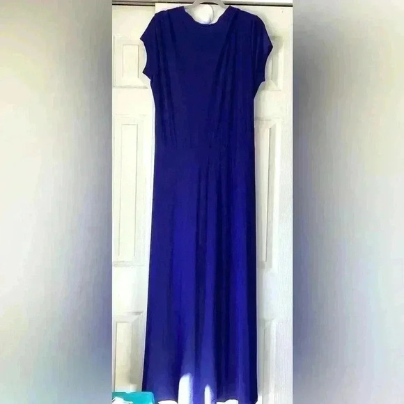 IMAN NWT Deep Blue Wrap High Low Maxi Dress options SIZE 1X - Picture 6 of 6